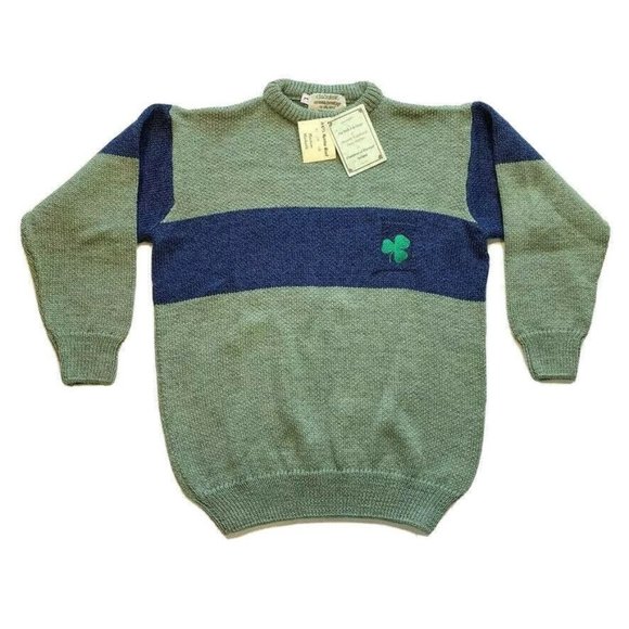 NWT Vintage Cladyknit Donegal Irish Sweater L Merino Wool Hand Finish Fisherman‎ - Picture 1 of 12
